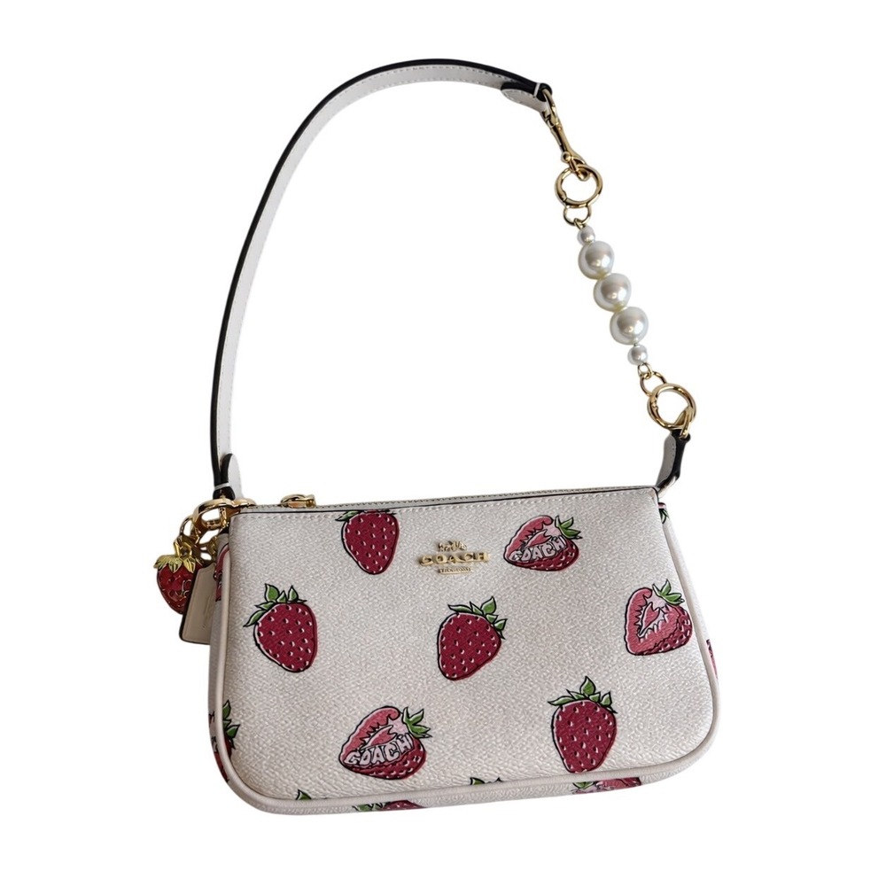Coach Coach Carmen Mini Crossbody Bag w Strawberry Print‎ Detachable Charm Y2K - Picture 3 of 7
